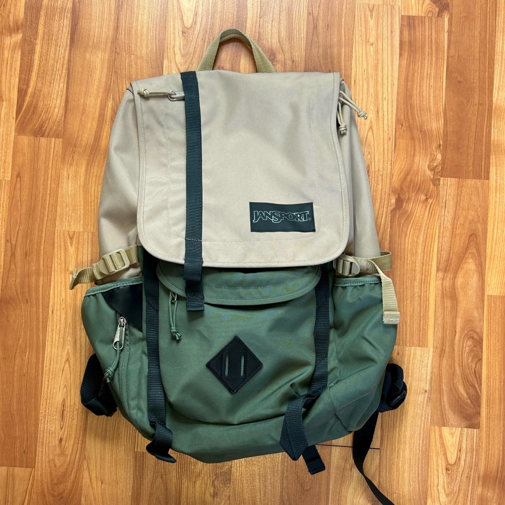 JanSport Hatchet Backpack 28L Field Tan Muted Green RARE Colorway